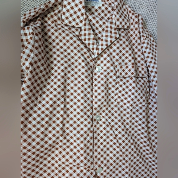 Men's Vintage 80s Alexander's Checkered Pajamas Loungewear EUC - Picture 5 of 6